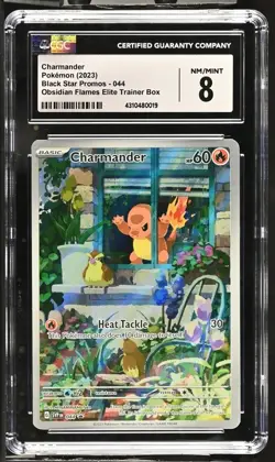 2023 POKEMON SVP EN-SV BLACK STAR PROMO #044 CHARMANDER CGC 8 - Image 1