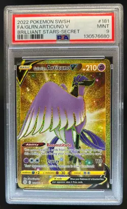 2022 Pokemon SWSH Brilliant Stars Galarian Articuno V #181/172 PSA 9 - Image 1