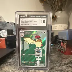 Pokemon TCG Pidgeotto 119/108 Japanese Ruler of the Black Flame Full Art CGC 10 - Image 1