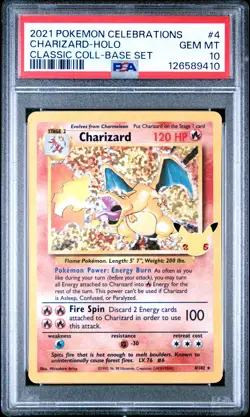 2021 POKEMON CELEBRATIONS CLASSIC COLLECTION #4 CHARIZARD-HOLO PSA 10 - Image 1
