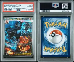 2025 POKEMON PFL EN-PHANTASMAL FLAMES #125 MEGA CHARIZARD X EX PSA 10 - Image 3