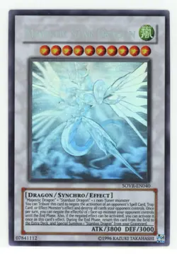 YGO Stardust Overdrive Majestic Star Dragon SOVR-EN040 Ghost Unlimited NM R5M8 - Image 1