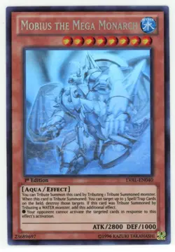YGO Legacy of the Valiant Mobius the Mega Monarch LVAL-EN040 Ghost 1st LP R5M8 - Image 1
