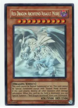 YGO Crimson Crisis Red Dragon Archfiend/Assault Mode CRMS-EN004 Ghost LP R5M8 - Image 1