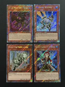 2025 YUGIOH RA04 PLATINUM SECRET RARE FISHBORG BLASTER NM BONUS SET - Image 1