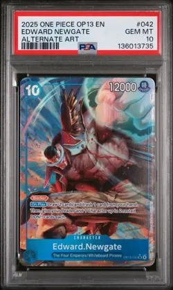 2025 ONE PIECE OP13-CARRYING ON HIS WILL ALTERNATE ART EDWARD NEWGATE PSA 10 - Image 1