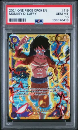 2024 ONE PIECE OP09-EMPERORS IN THE NEW WORLD #119 MONKEY D. LUFFY PSA 10 - Image 1
