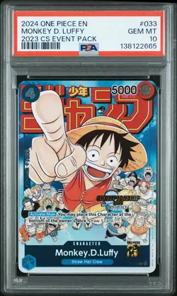 2024 ONE PIECE CHAMP 2023 EVENT PACK #033 MONKEY D. LUFFY PSA 10 - Image 1