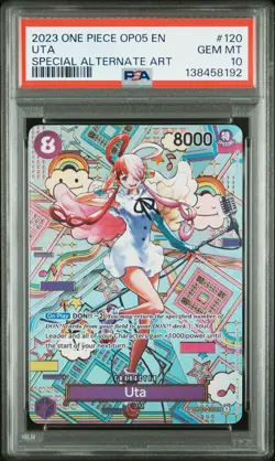 2023 ONE PIECE OP05-AWAKENING OF THE NEW ERA SPECIAL ALTERNATE ART UTA PSA 10 - Image 1