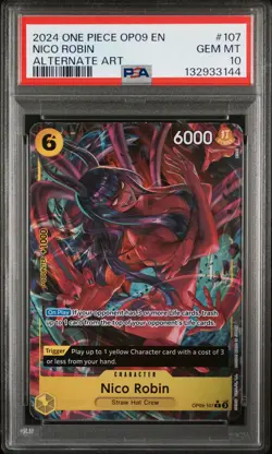 2024 ONE PIECE OP09-EMPERORS IN THE NEW WORLD ALTERNATE ART NICO ROBIN PSA 10 - Image 1
