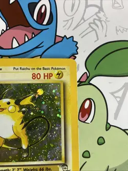 Raichu 16/130 Pokemon Base Set 2 Holo Rare Card - MP - Image 5