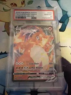 Full Art Charizard VMax 020/189 Darkness Ablaze PSA 10 GEM MINT Pokemon Card - Image 1