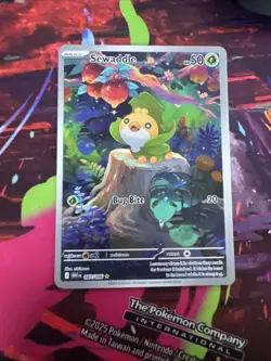 Pokemon TCG Sewaddle 087/086 White Flare Illustration Rare Card English - Image 3