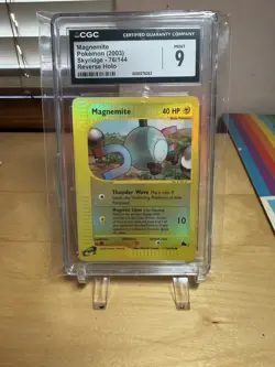 CGC 9 Magnemite 2003 Skyridge 76/144 Reverse Holo Pokemon Card - Image 1