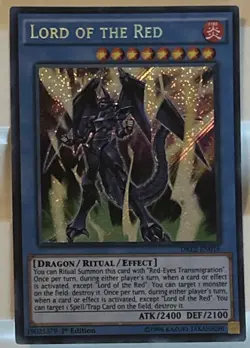 Yugioh Lord of the Red DRL2-EN016 Secret Rare 1st Edition Holo Card NRMT/MT - Image 1