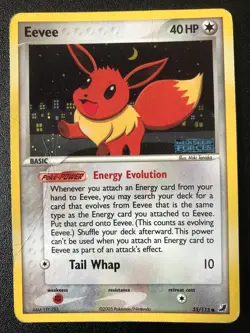 Eevee 55/115 EX Unseen Forces Set Pokemon holo card HP - Image 1