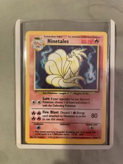 Ninetails 12/102 Holo Rare Base Set Unlimited Pokemon 1999 WOTC Vintage Card - Image 1