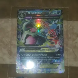 Pokemon Mega Tyranitar EX Ultra Rare Holo Full Art 43/98 XY Ancient Origins Card - Image 1