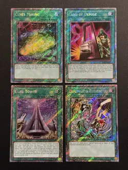 2025 YUGIOH RA04 PLATINUM SECRET RARE CARD OF DEMISE NM BONUS SET - Image 1