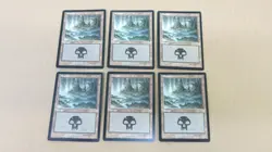 6x FRENCH BASIC LAND INVASION SWAMP MARAIS MTG MAGIC GATHERING #340 NM/MINT - Image 1