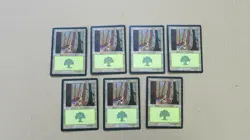 7x FRENCH BASIC LAND INVASION FOREST FORET MTG MAGIC GATHERING #348 NM - Image 1