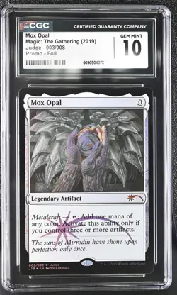 Mox Opal (CGC GEM MINT 10 - POP 1 of 8) - Foil - MTG Judge Promo - RareCo - Image 1