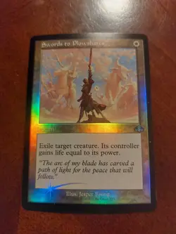 MTG Swords to Plowshares (Retro Frame) Dominaria Remastered Foil Near Mint - Image 1
