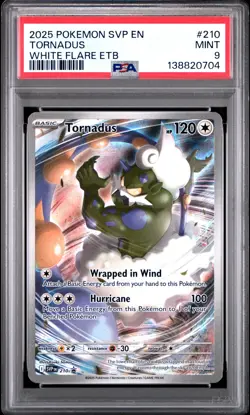 2025 POKEMON SVP EN-SV BLACK STAR PROMO #210 TORNADUS PSA 9 - Image 1