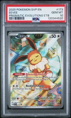 2025 POKEMON SVP PRISMATIC EVOLUTIONS ETB PROMO #173 EEVEE PSA 10 - Image 1