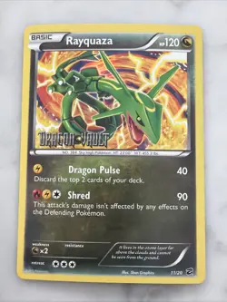 Rayquaza - 11/20 (Dragon Vault) Blister Holo Pokemon TCG NM STAMP - Image 1