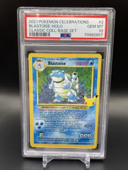 2021 POKEMON CELEBRATIONS CLASSIC COLL #2 BLASTOISE-HOLO PSA 10 - Image 1