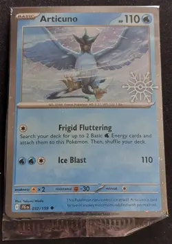 Articuno 032/159 - Sealed Holiday Calendar Snowflake Stamped Promo Holo Pokemon - Image 1