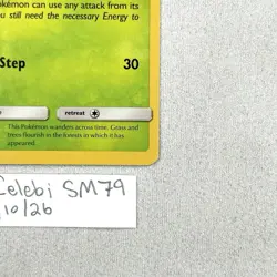 Shining Celebi SM79 PRINT ERROR Black Star Promo Pokemon TCG LP - Image 2
