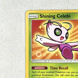 Shining Celebi SM79 PRINT ERROR Black Star Promo Pokemon TCG LP - Image 4