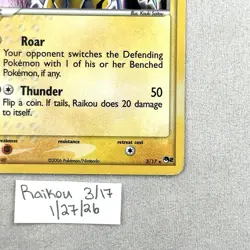 Raikou 3/17 Pop Series 2 Promos Holo Rare Pokemon TCG LP Vintage - Image 2