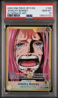 2025 ONE PIECE OP13-CARRYING ON HIS WILL ALTERNATE ART JEWELRY BONNEY PSA 10 - Image 1