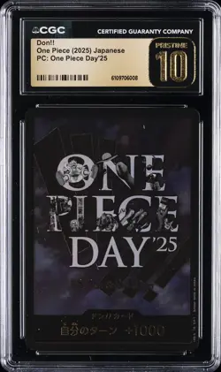 2025 ONE PIECE JAPANESE PC ONE PIECE DAY '25 DON!! CGC 10 PRISTINE - Image 1