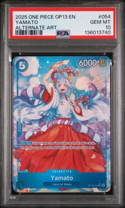 2025 ONE PIECE OP13-CARRYING ON HIS WILL ALTERNATE ART #054 YAMATO PSA 10 - Image 1
