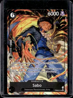 2023 One Piece Sabo Alternate Art #PRB02-014 - Image 1
