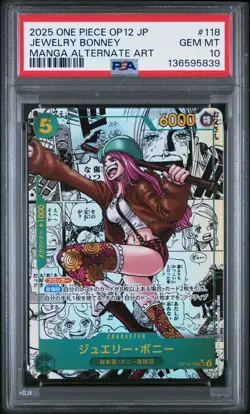 2025 ONE PIECE JAPANESE LEGACY OF THE MASTER MANGA ALT ART JEWELRY BONNEY PSA 10 - Image 1