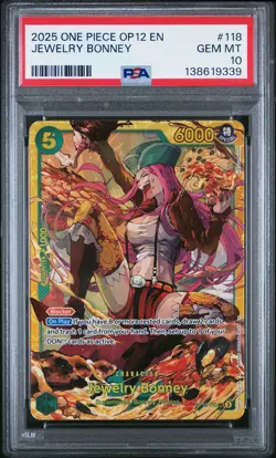 2025 ONE PIECE OP12-LEGACY OF THE MASTER #118 JEWELRY BONNEY PSA 10 - Image 1