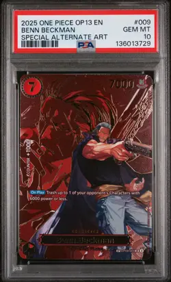 2025 ONE PIECE CARRYING ON HIS WILL SPECIAL ALT ART #009 BENN BECKMAN PSA 10 - Image 1