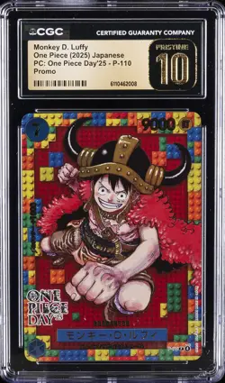 2025 ONE PIECE JPN PC: ONE PIECE DAY'25, PROMO MONKEY D. LUFFY CGC 10 PRISTINE - Image 1