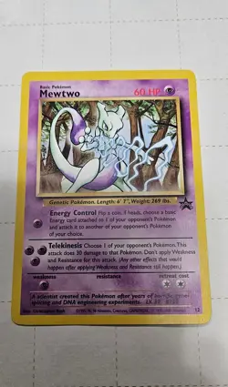 Mewtwo Wizards Promo 12 WoTC 2000 Nintendo Power Magazine Pokemon Card Rare - Image 1