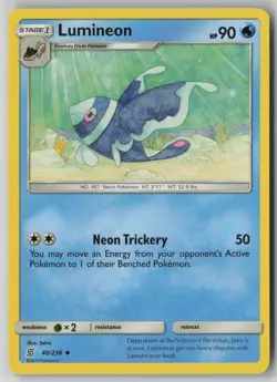 Lumineon 40/236 Pokemon Unified Minds Uncommon Near Mint Card (NM) 1 - Image 1