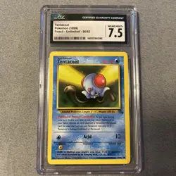 Tentacool Pokemon Card Fossil 56/62 (1999) CGC 7.5 Near Mint+ - Image 1