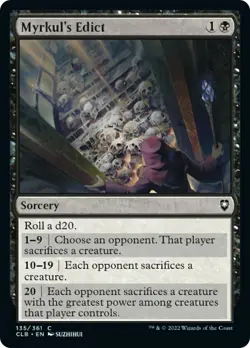 Myrkul's Edict FOIL Commander Legends: Battle for Baldur's Gate NM CARD ABUGames - Image 1