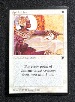 Magic - Spirit Link - Legends - White - MTG - GREAT CONDITION! - Image 1