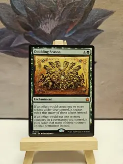 x1 Doubling Season FDN Foundations MTG 216 MYTHIC Light Play, Excellent 1x - Image 1