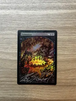 DAMNATION SIGNED RON SPENCER FOIL PLAYER REWARDS PROMO MTG magic The Gathering - Image 1